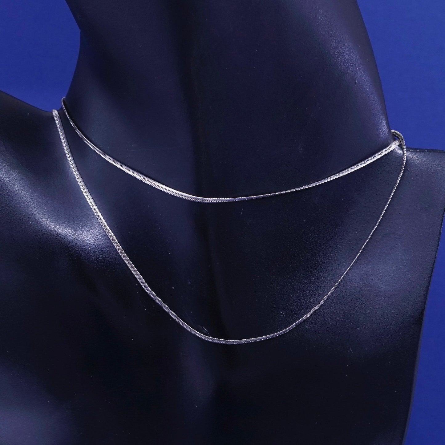 22”, 2mm, vintage Sterling silver handmade necklace, 925 snake chain