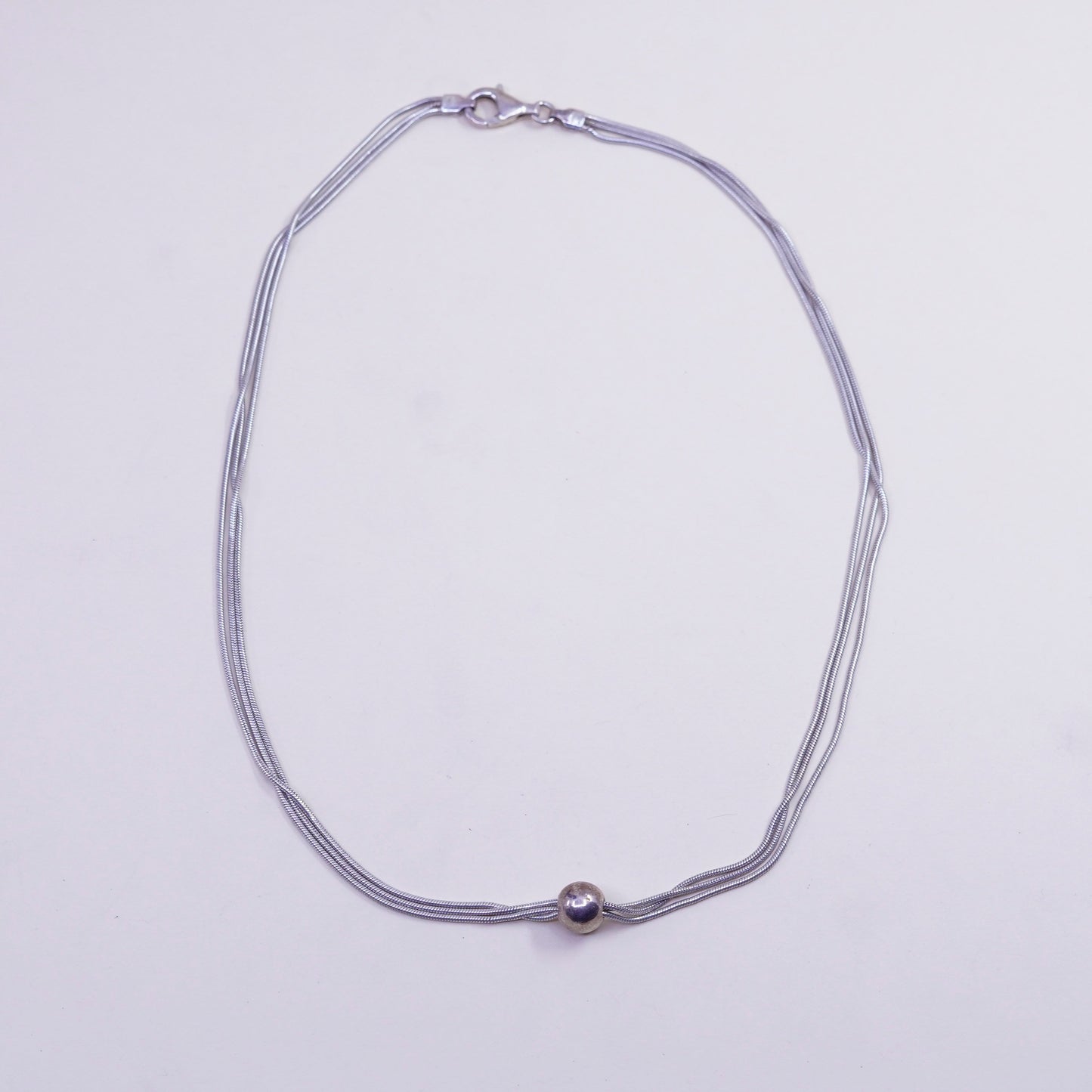 16”, Silpada Thoreau Necklace, italy Sterling 925 Silver Multi Chain Necklace