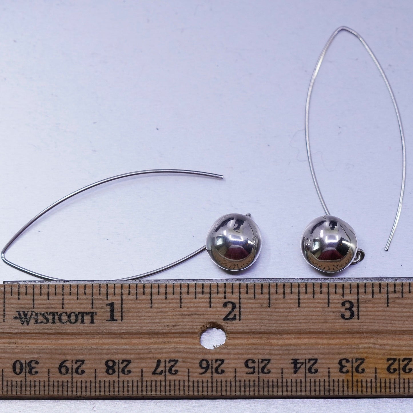 Vintage Sterling 925 silver beads earrings