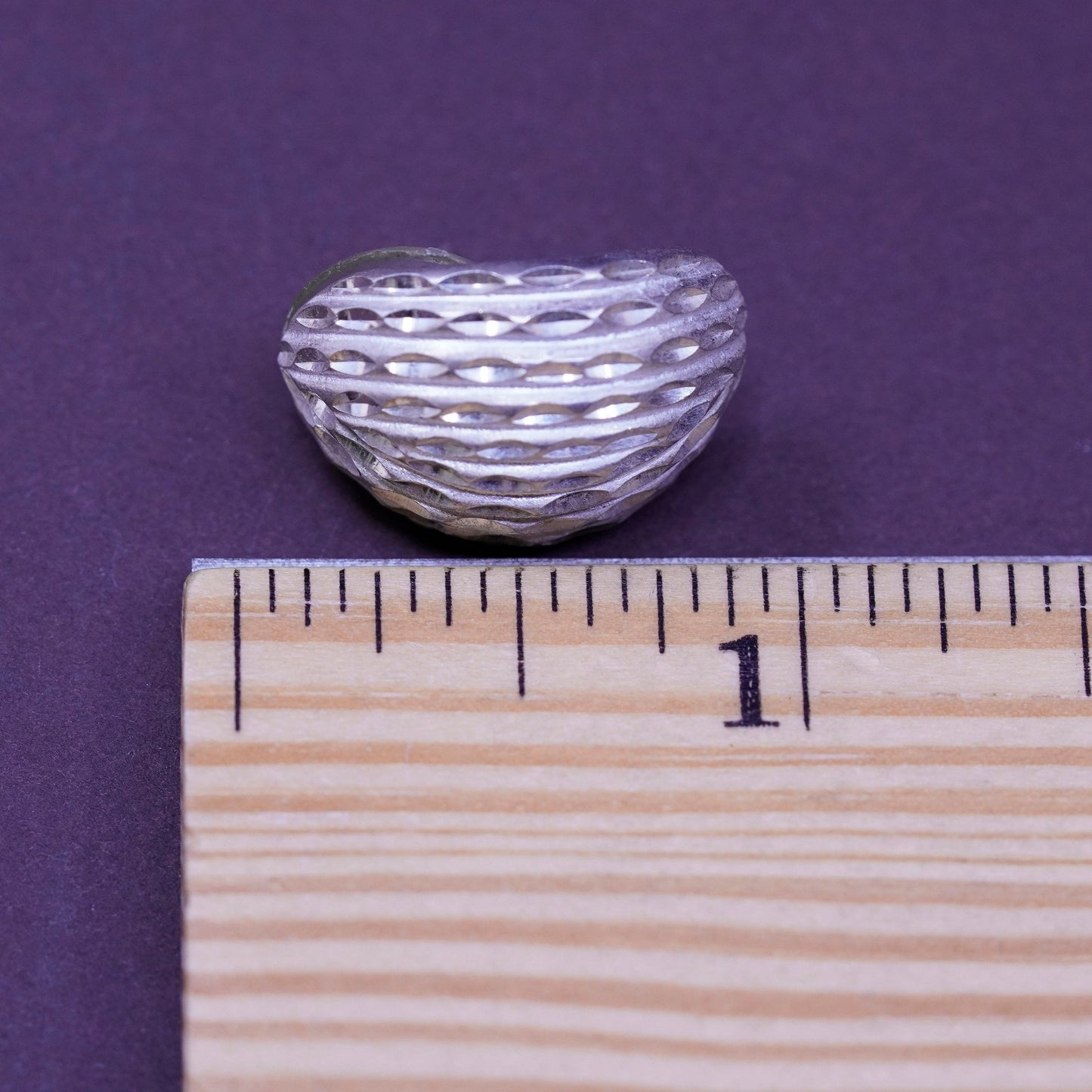 Vintage Sterling silver handmade earrings, textured 925 studs