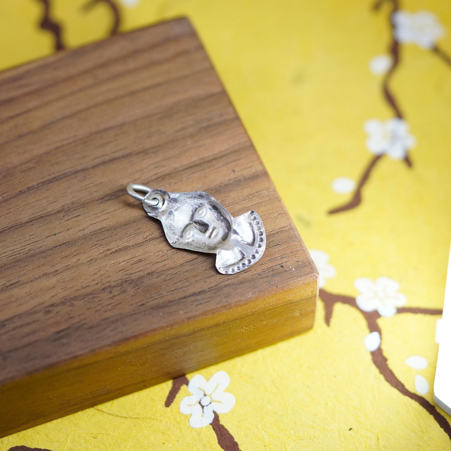 Vintage Sterling silver 925 handmade Portrait face pendant