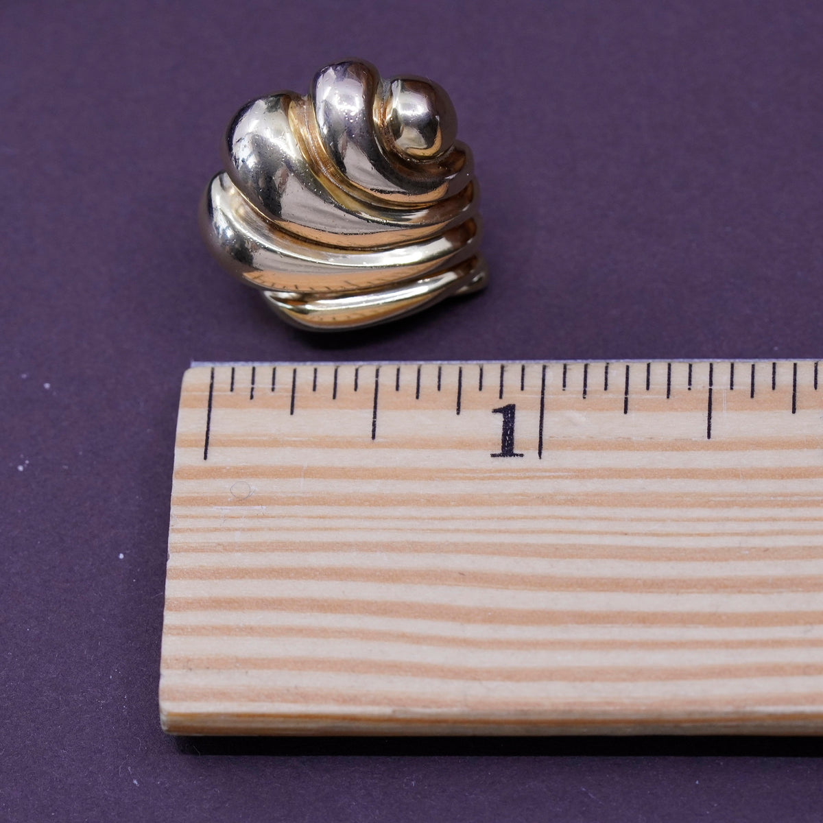 Italy Veronese vermeil gold over Sterling silver earrings, 925 teardrop studs
