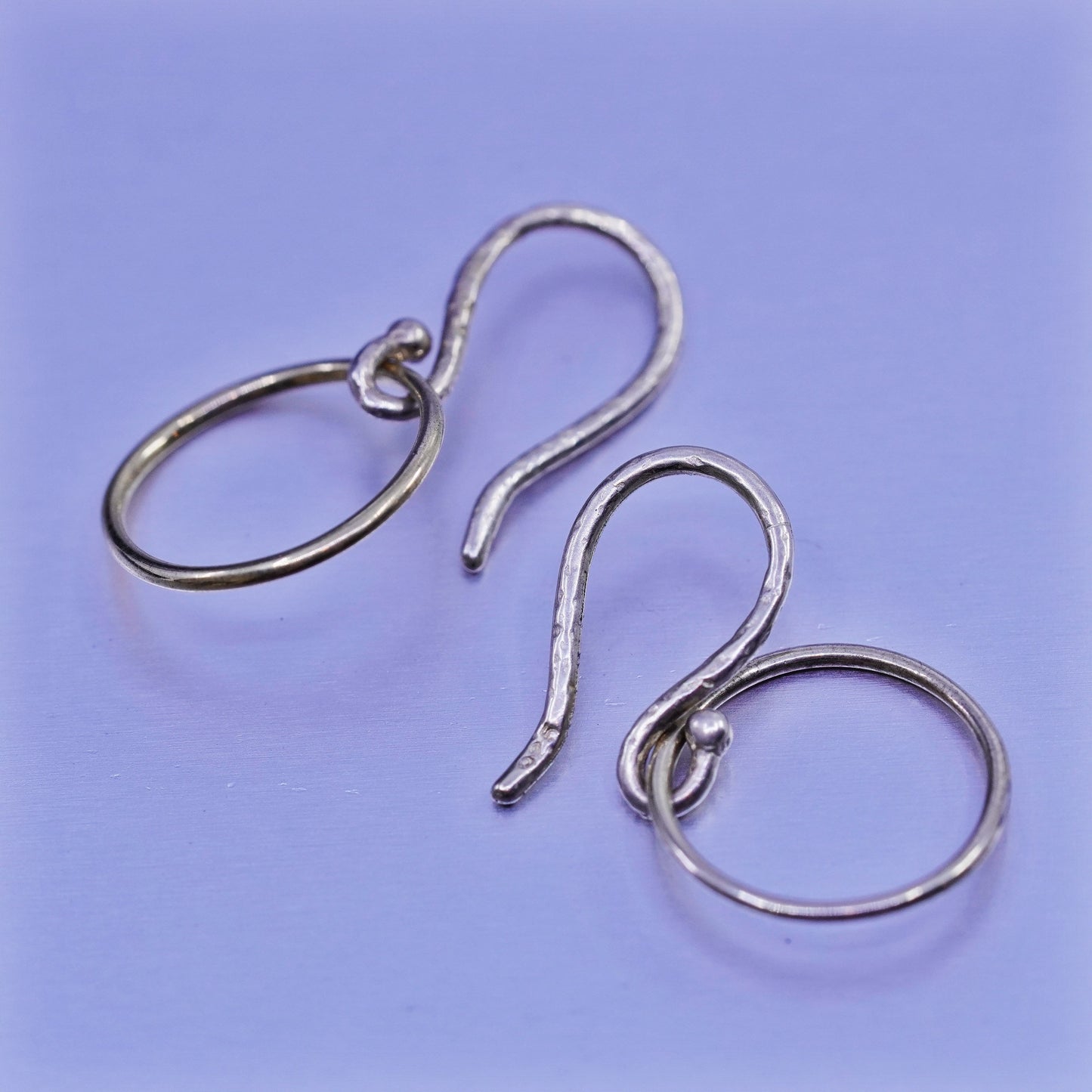 Vintage vermeil gold filled Sterling 925 silver infinity circle earrings