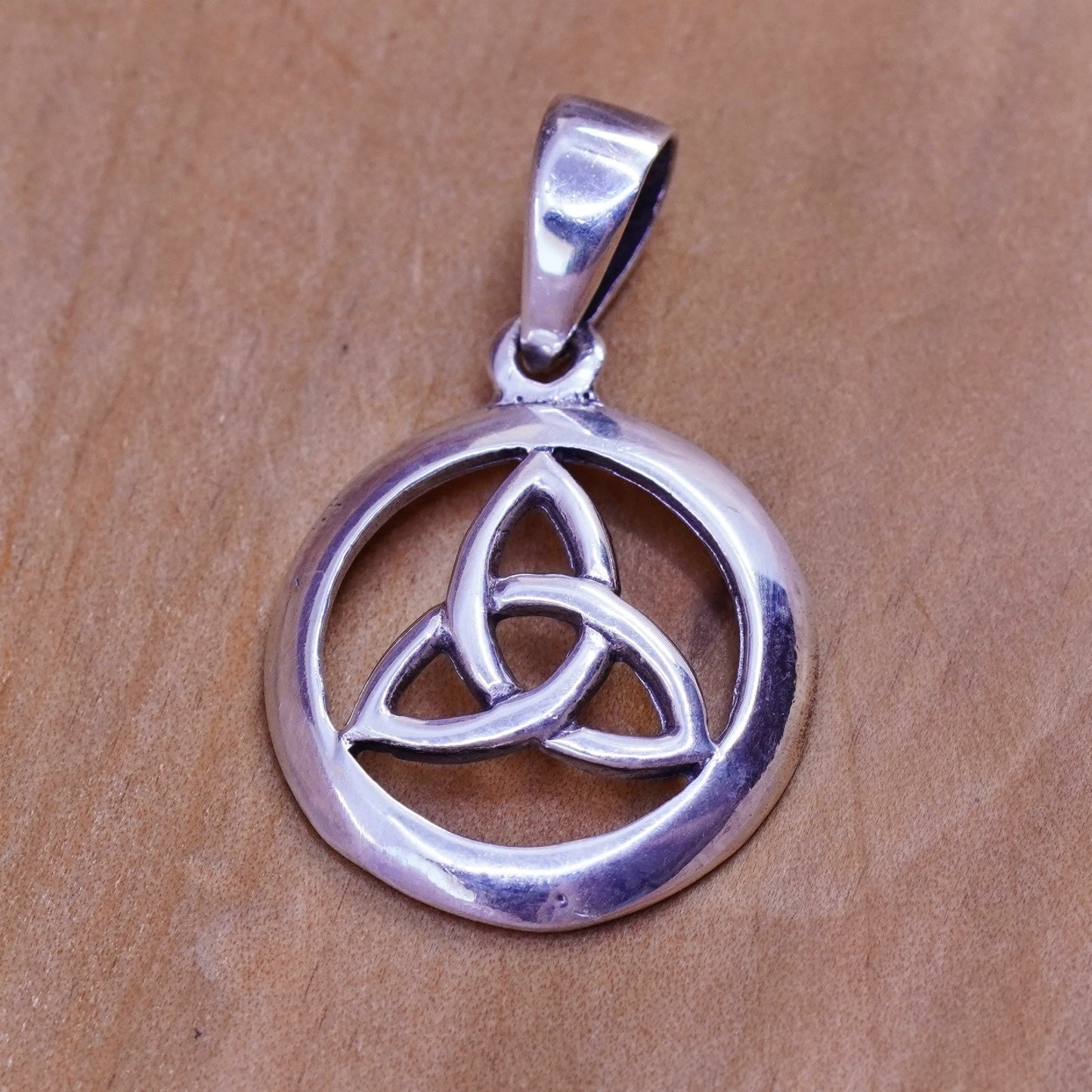 Vintage Sterling silver handmade pendant, 925 irish Celtic knot