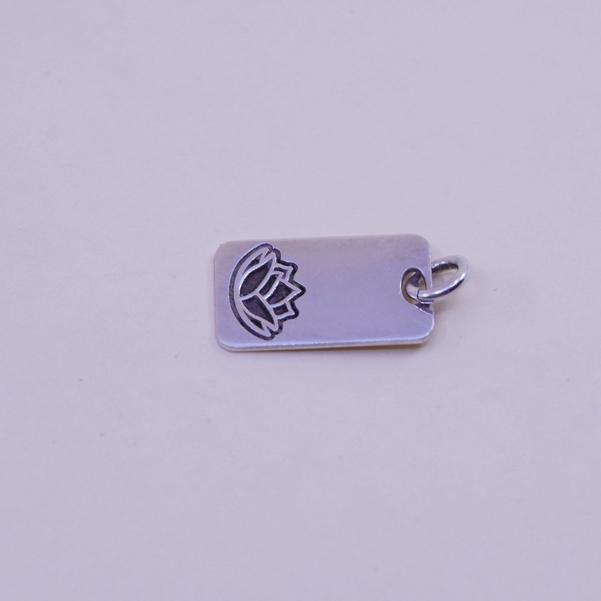 Vintage Sterling silver handmade pendant, 925 lotus flower