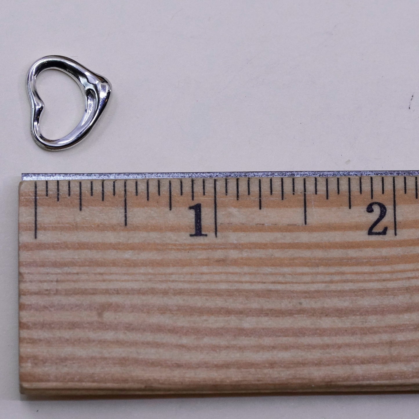 Vintage Sterling silver handmade pendant, 925 heart charm