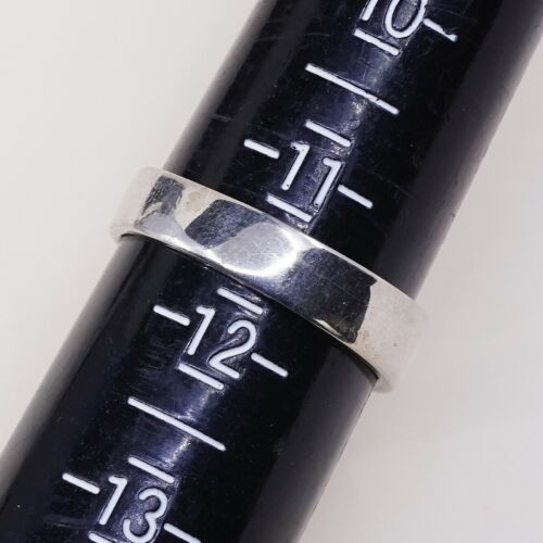 Size 11.5, Vtg Sterling Silver Handmade Wedding Ring, Solis 925 Silver Band