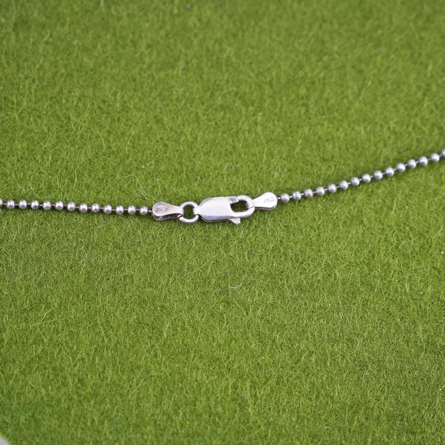 28”, vintage sterling silver 925 necklace, bead chain with star details