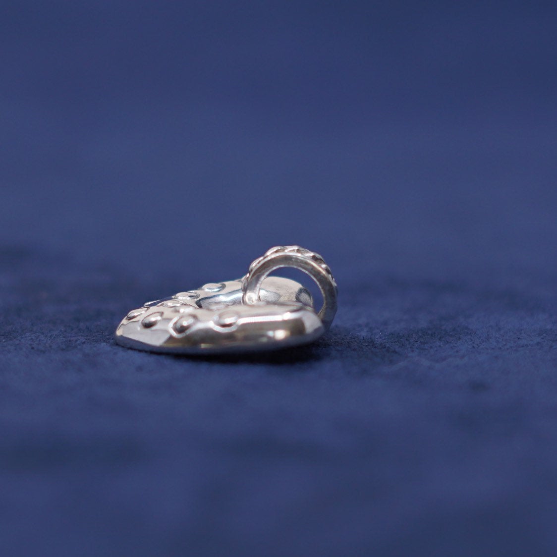 vtg Sterling silver handmade pendant, mexico 925 heart, stamped 925