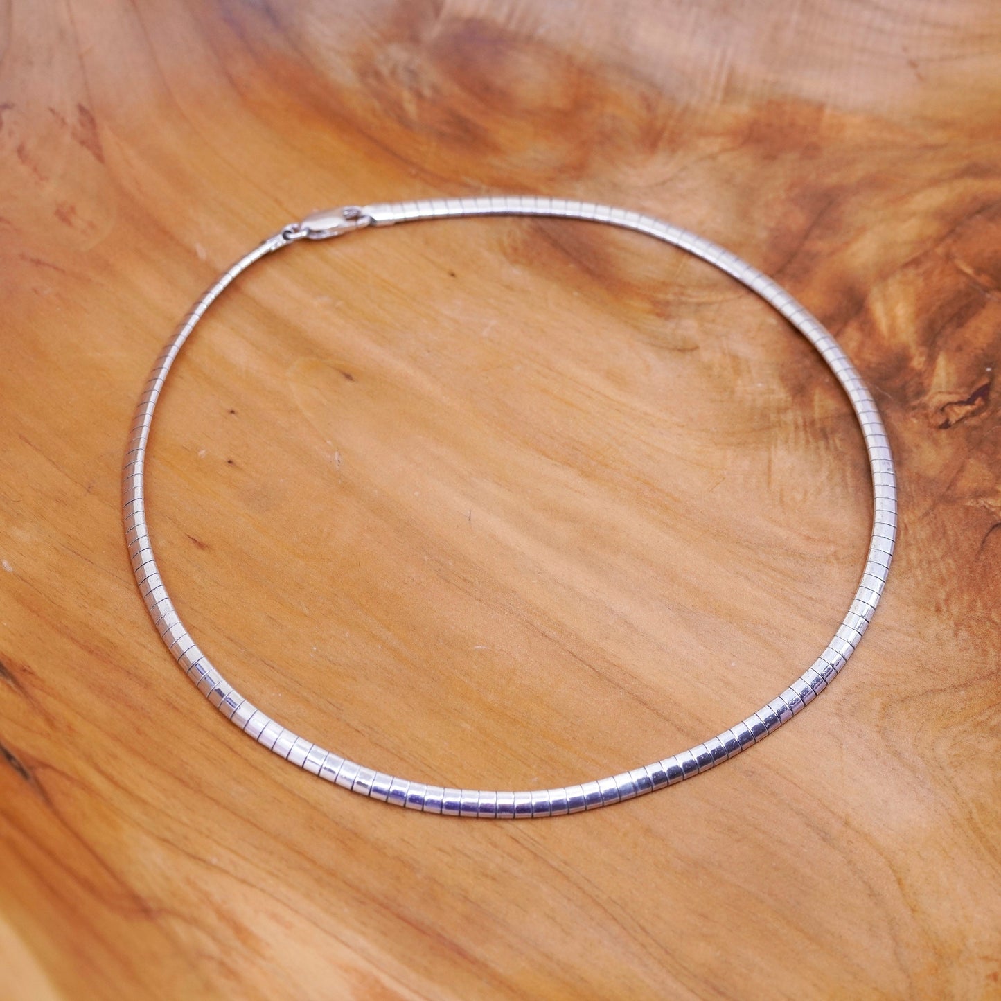 16”, 4mm, vintage Italy Sterling silver omega chain, Italy 925 necklace