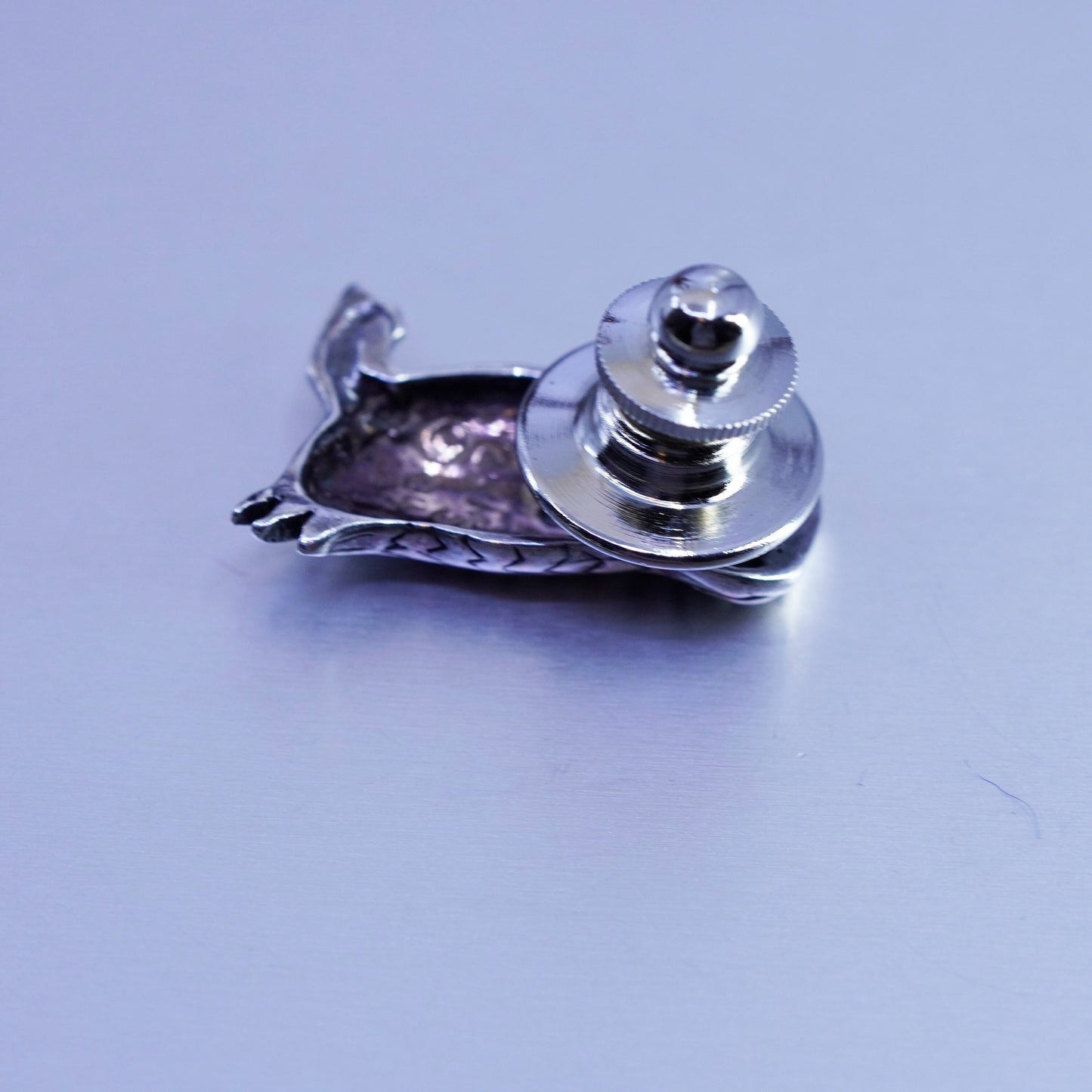 Vintage sterling silver handmade brooch, 925 puffin bird pin