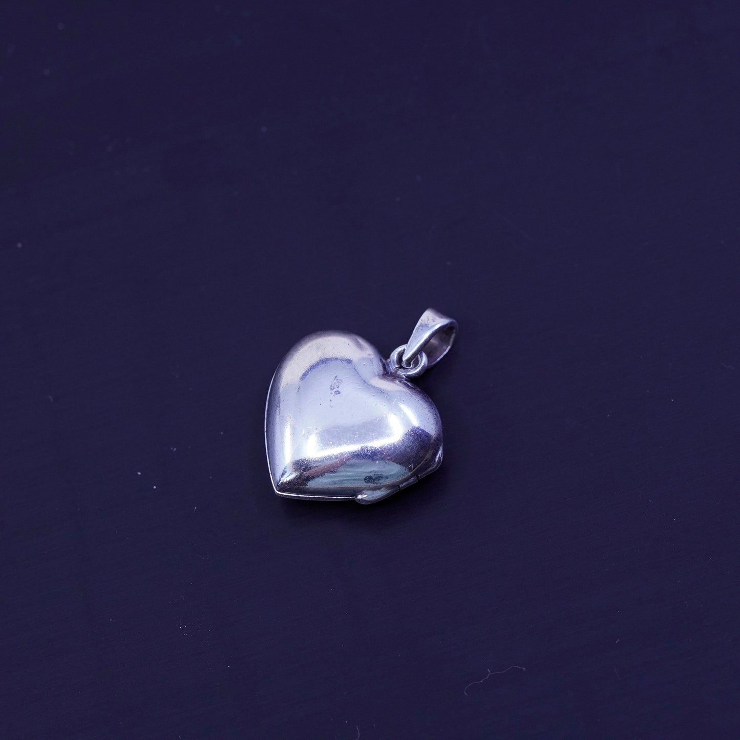 Antique Sterling silver charm, 925 heart photo locket flower and “I love you