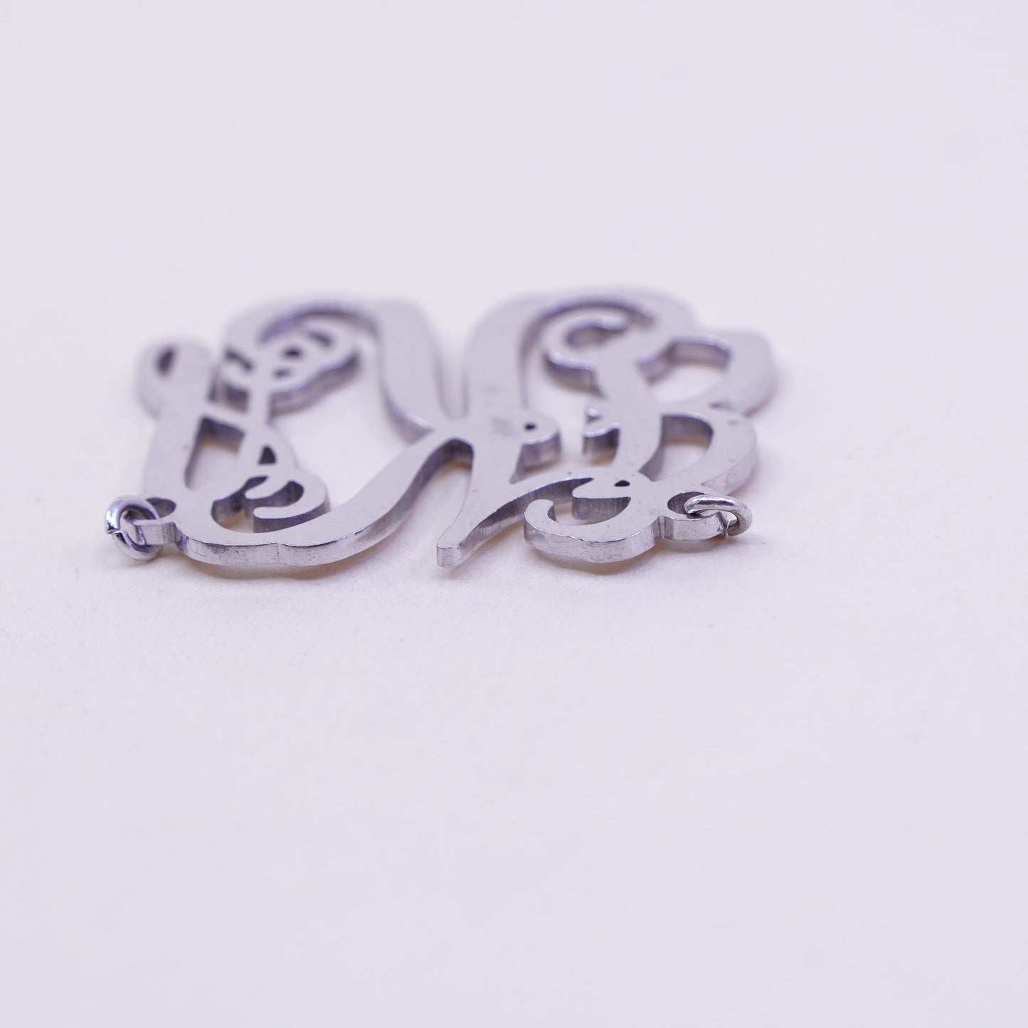 Vintage Sterling silver handmade pendant, 925 name monogram initial “GKA”