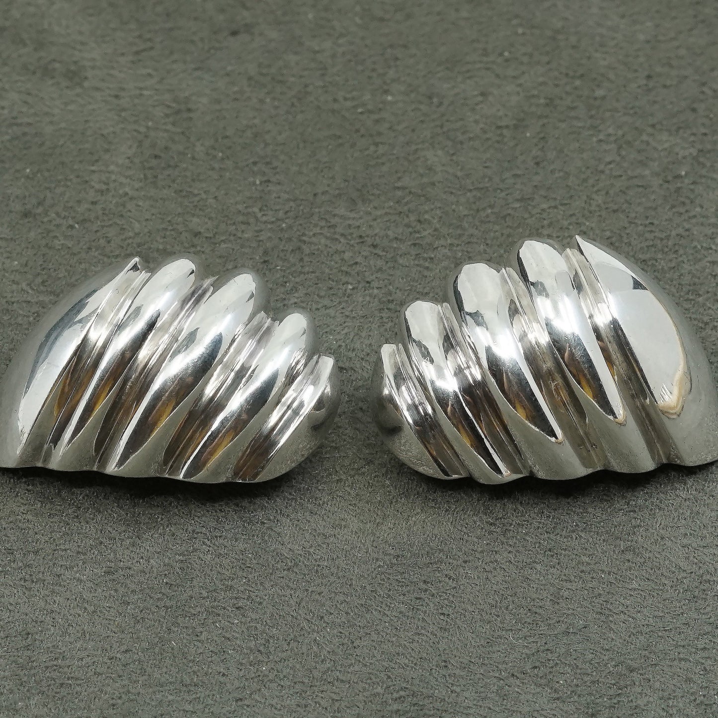 vtg Charles krypell Sterling silver handmade earrings, 925 wings studs