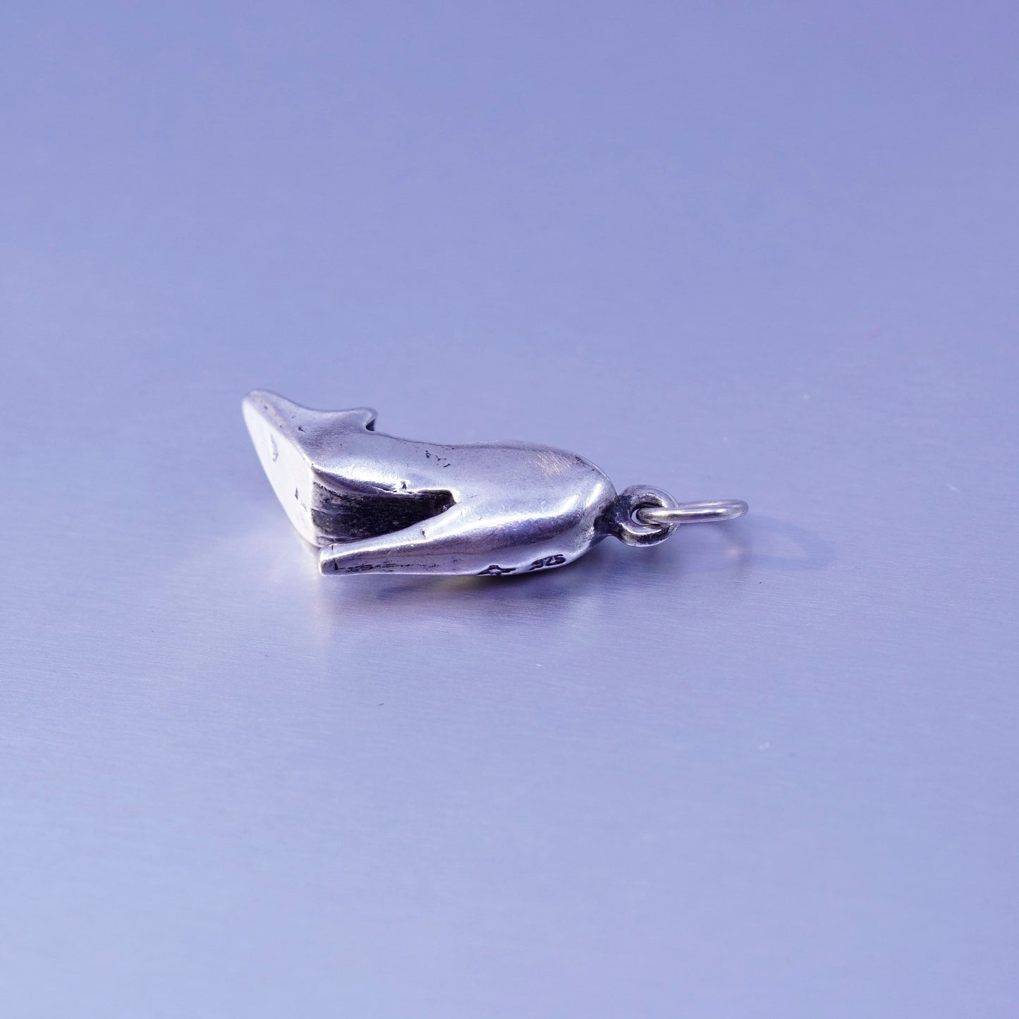 antique sterling 925 silver handmade high heel pendant charm