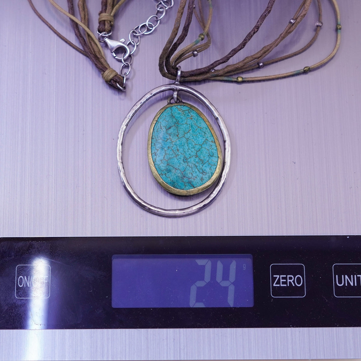 18+2”, silpada N1804 multi strands linen necklace Sterling 925 Silver turquoise