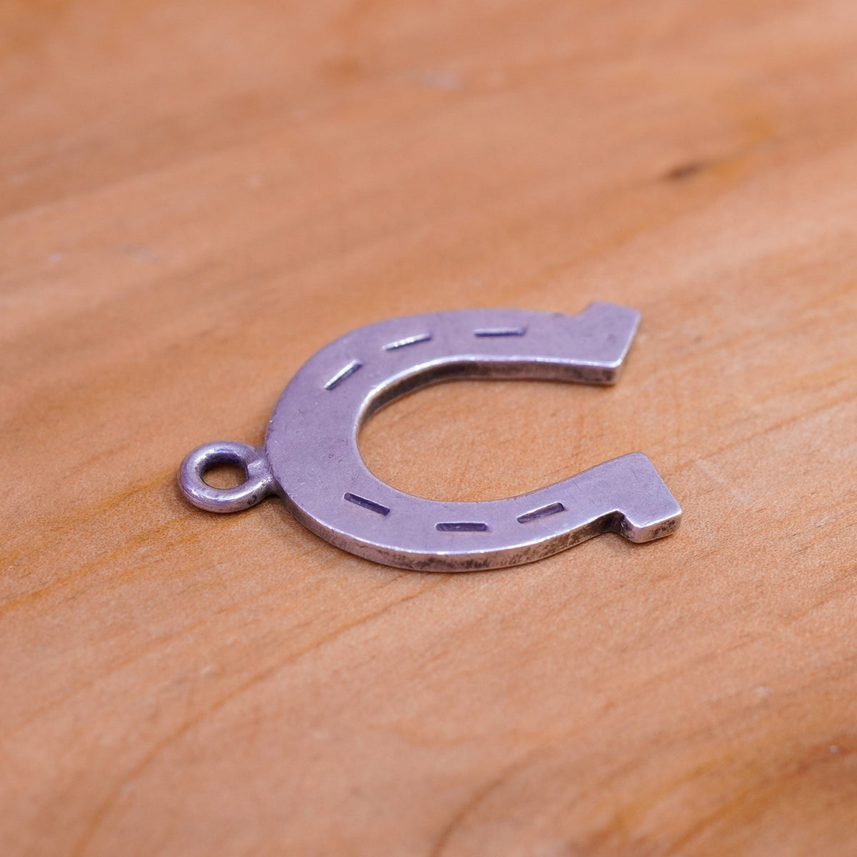 Vintage Sterling silver handmade pendant, 925 horseshoe charm