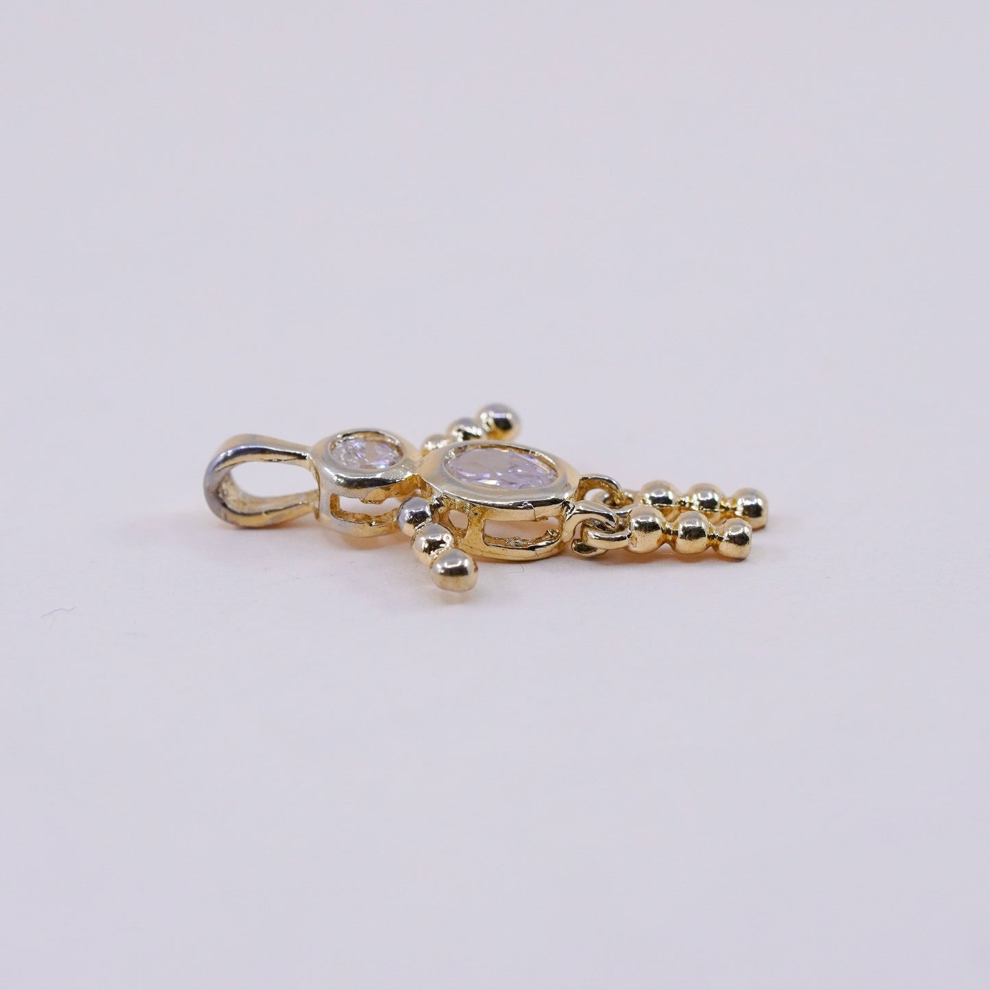 vermeil gold filled sterling 925 silver birthstone pendant boy figure charm cz