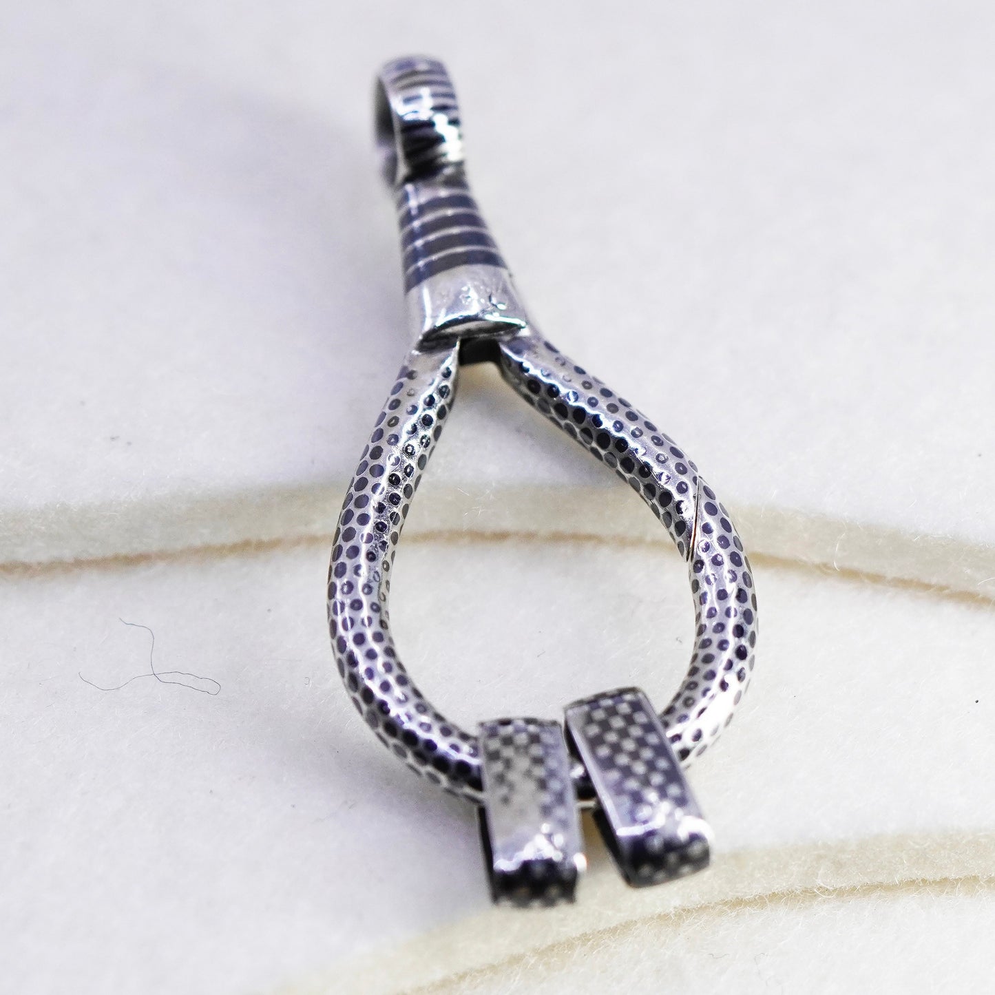 Vintage Sterling 925 silver handmade keychain