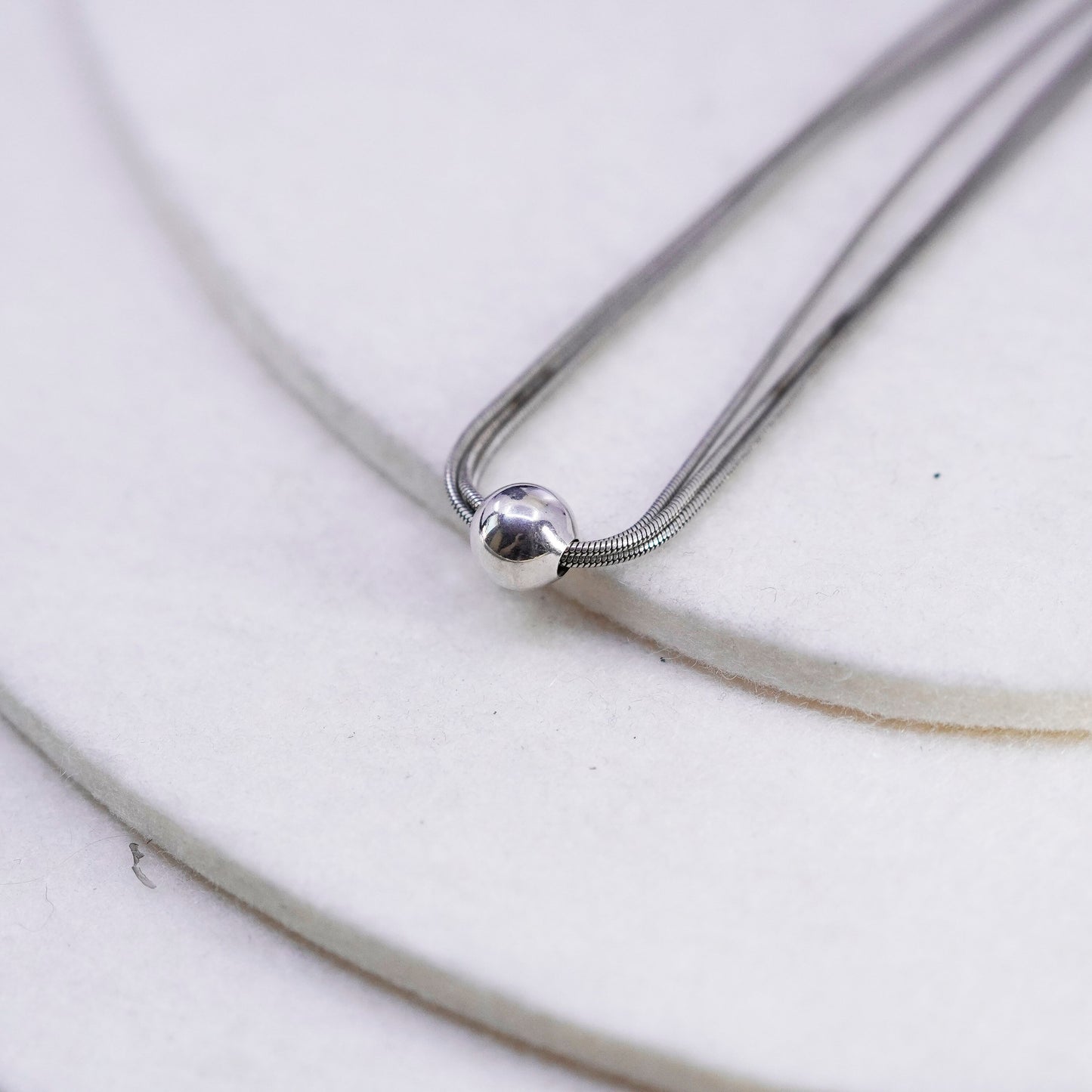 16”, Silpada Sterling 925 silver multi strands snake necklace with bead pendant