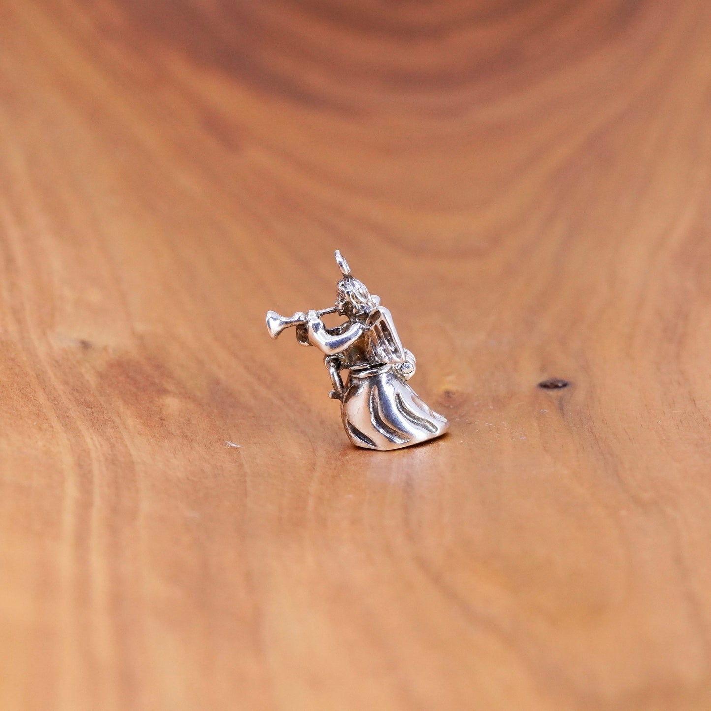 Vintage shube Sterling silver handmade pendant, 925 angel charm