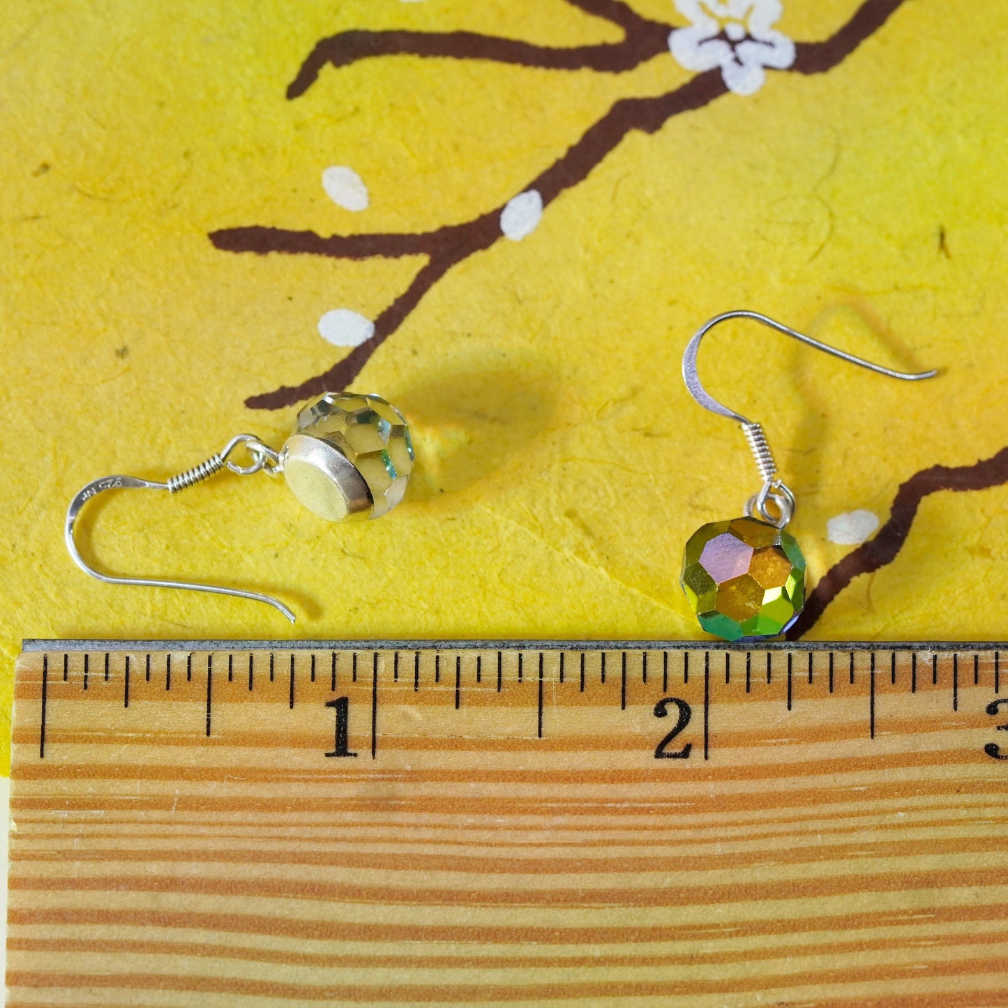 vintage Sterling 925 silver earrings with cz