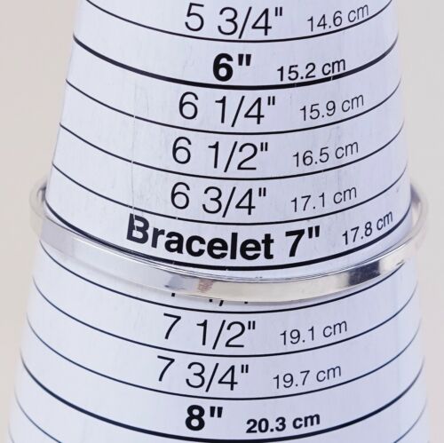 7.25”, Mexico Modern Sterling 925 Silver Handmade Hinged Bangle, Stamped 925